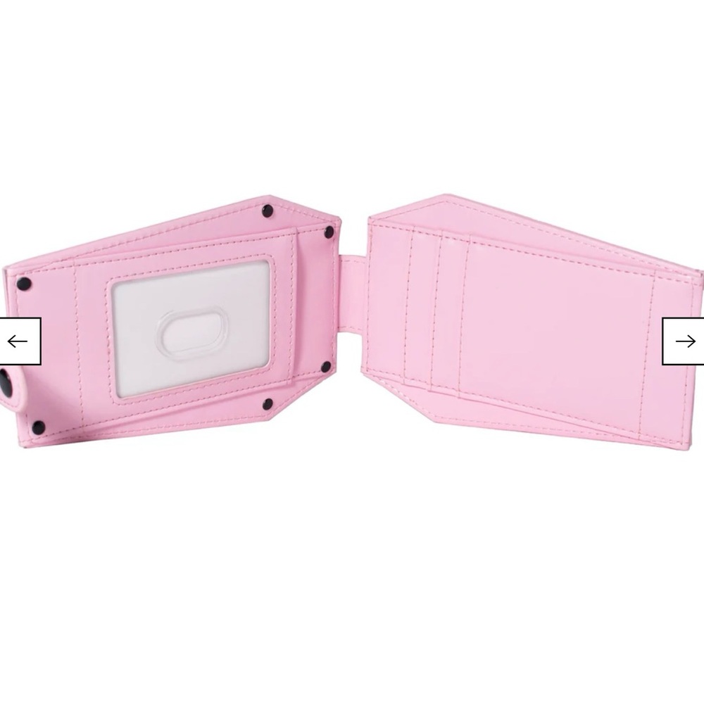 NEVER TRUST PINK COFFIN CARDHOLDER WALLET by Blackcraft - Picture 4 of 4